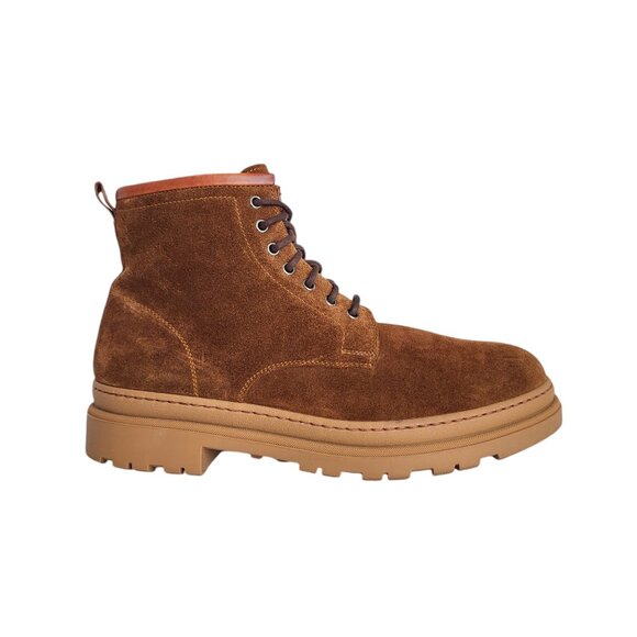 Magnanni Suede Hiker Boots in Cognac Men's Size 10.5 - Picture 2 of 10